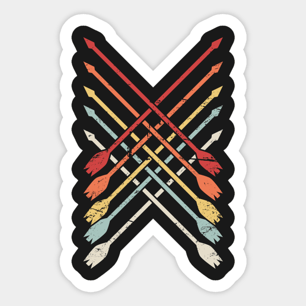 Retro Archery Bow Hunting Arrows Sticker by MeatMan